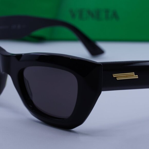 Bottega Veneta BV1251S 001 Cat Eye Sunglasses - Black/Grey main image 11